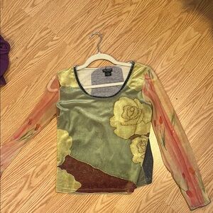 Floral Long Sleeve Top - Multicolor
